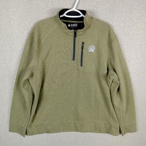 Duluth Trading Co. Alaskan Hardgear 1/4 Zip Sweater Mens XL Green Hiking Outdoor